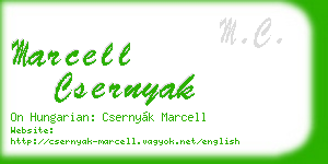 marcell csernyak business card